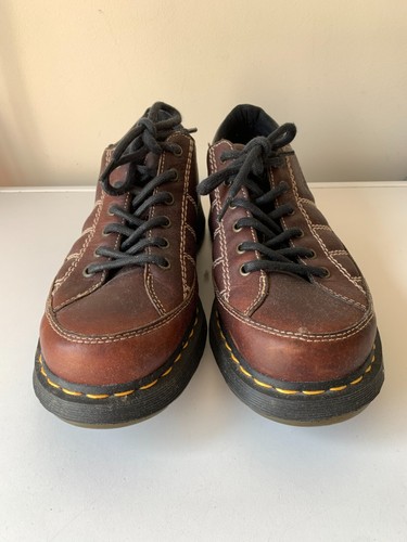 Dr Doc Martens 9829 Mens UK9 Brown Leather Lace Up Shoes Made in England Chunky - Picture 4 of 15