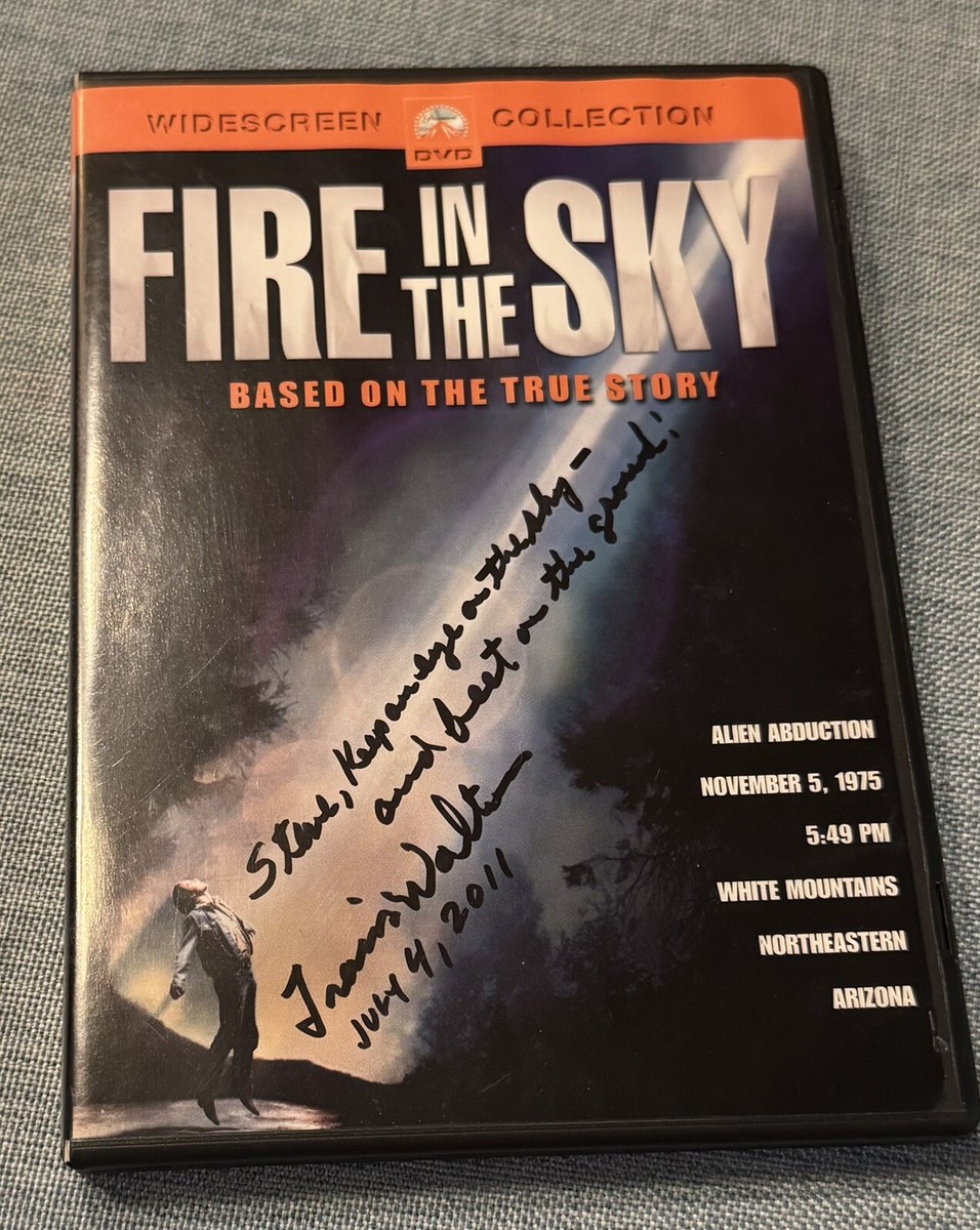 Fire In The Sky DVD - RARE SIGNED BY AUTHOR / VICTIM - Alien