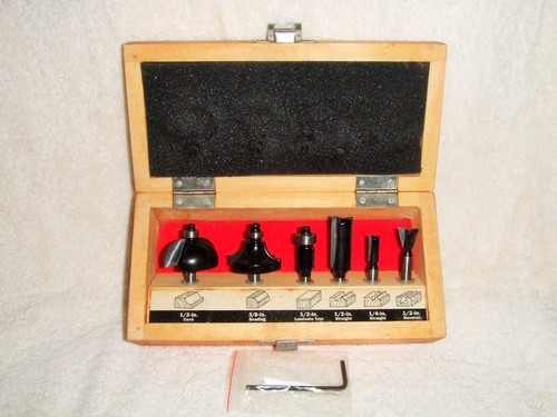 Craftsman 6 Piece Router Bit Set With Wood Box ~ Never Used | eBay
