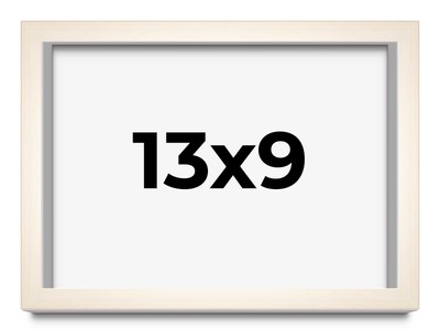 13x9 Frame White Wheat Solid Wood Picture Frame | Moulding Width 0.75 Inches | I
