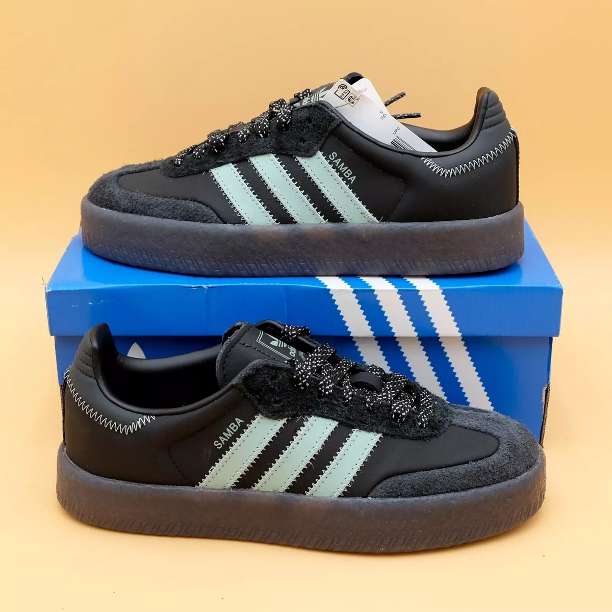 Size 6.5 - adidas Sambae Black Hazy Green W for sale online | eBay