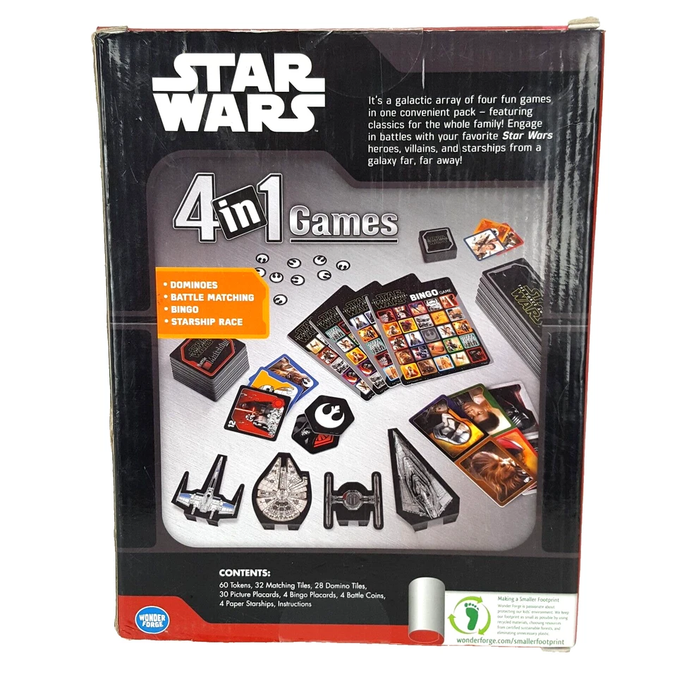 Disney Star Wars 4 in 1 Games: Bingo, Dominos, Battle Matching, Starship Race - Image 2 of 2