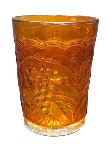 VTG Imperial Carnival Glass Marigold Grape and Cable Tumbler - Picture 12 of 13