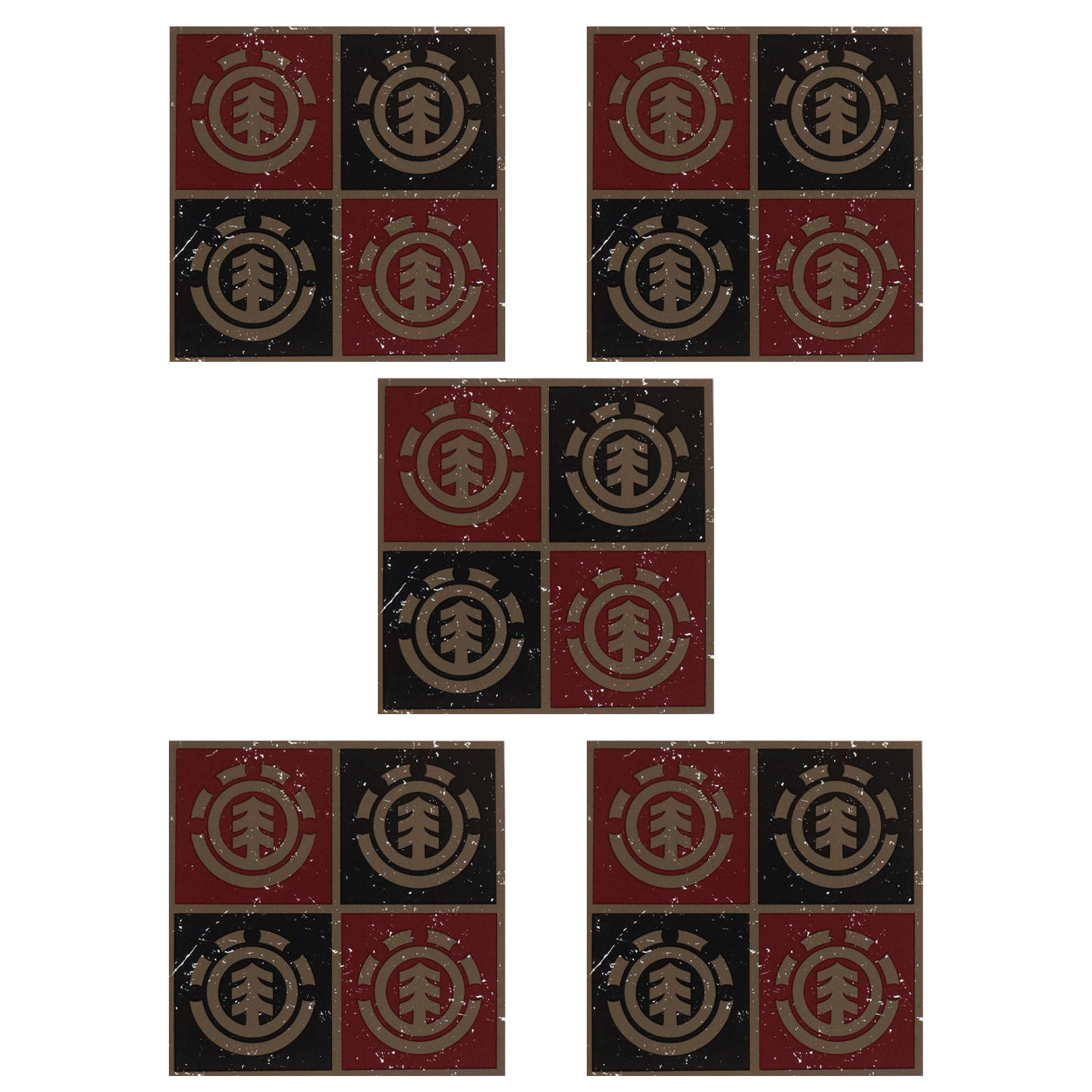 Element Skateboard Sticker Quad Logo 3.5" 5-Pack Bulk Lot