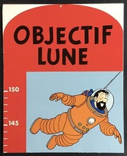 TINTIN Objectif Lune Toise en carton léger offerte par LU 1994 Excellent état