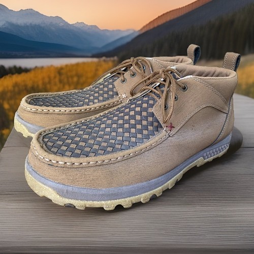 MEN'S TWISTED X LACE-UP CHUKKA DRIVING MOC with Checkers Sz 12m BOMBER - 第 3/9 張圖片