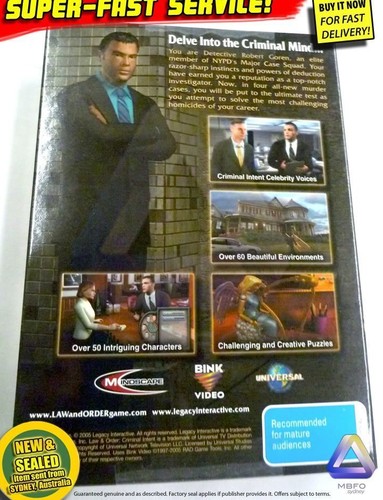 LEY Y ORDEN Intención Criminal PC NUEVO software CD DVD y de CI 1 2 3 temporada - Imagen 2 de 7