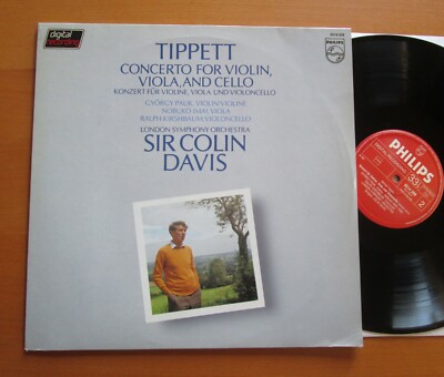 Philips 6514 209 Tippett Concerto for Violin Viola & Cello Colin Davis NM/VG