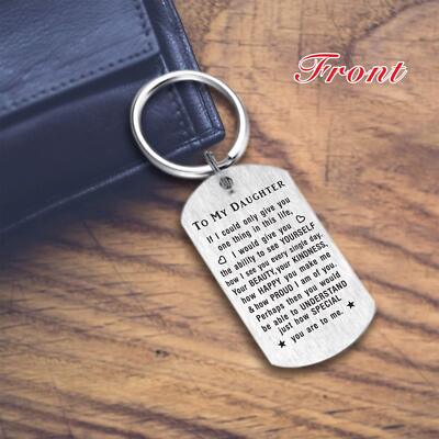 Daughter gifts from Dad Mom Keychain Gift for Daughter from