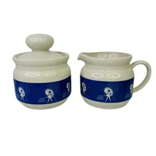 Morton Salt Creamer and Covered Sugar Bowl Set Vintage Collectible Made in Japan