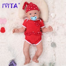 IVITA 12lbs Full Silicone Reborn Doll 23'' Baby Girl Laughing Silicone Doll