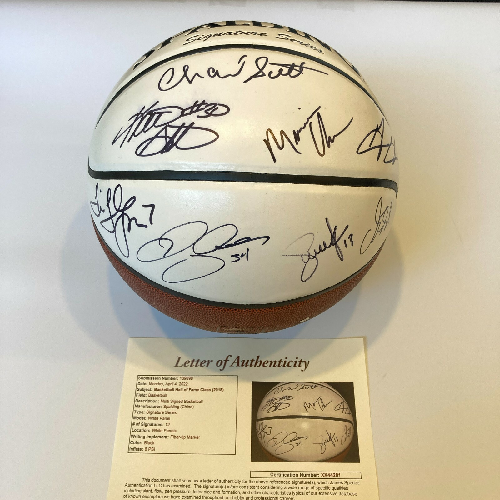 Ray Allen Autographed Signed Jason Kidd Hall Of Fame Induction Class Of 2018 Basketball JSA 