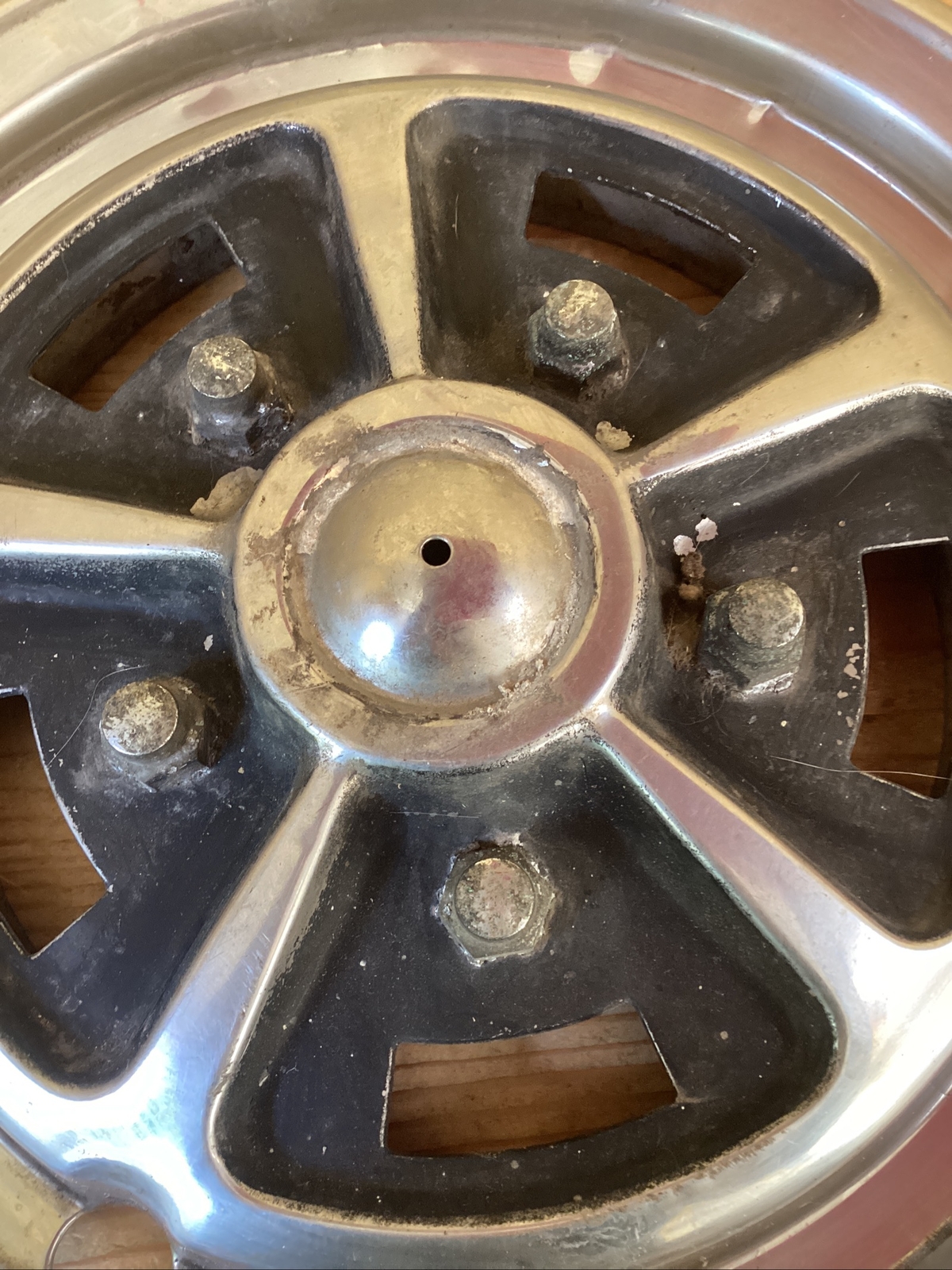 VINTAGE / ORIGINAL TRIUMPH CHROME & BLACK WHEEL TRIM X 2 eBay