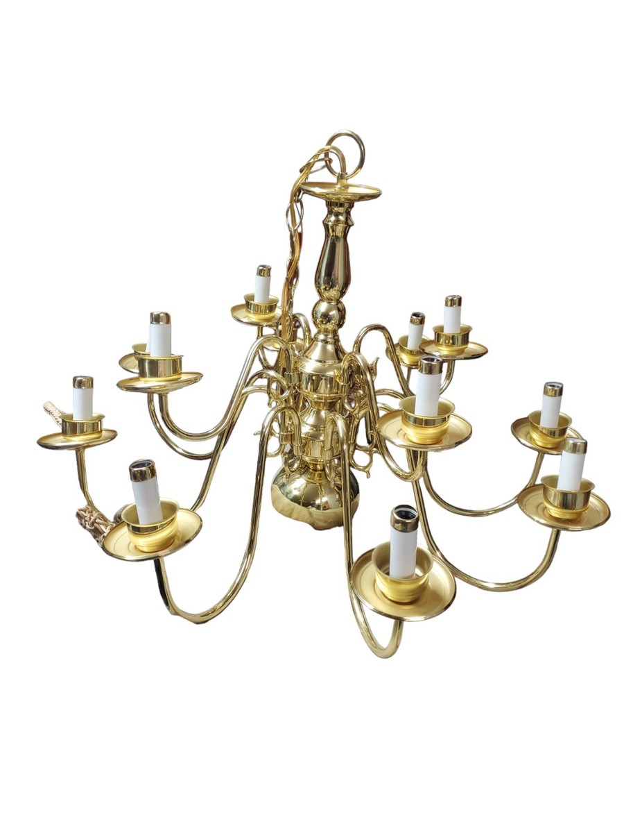 アンティーク　ピクルスジャー Vintage Brass 12 Light Chandelier 20