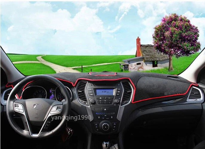 For HYUNDAI SANTA FE SPORT 13-18 Red Non-slip Dash Board Cover Mat Dashboard 1p Foto 3 de 4