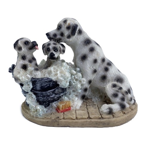 Dalmatian Dog Mother Puppies in Bath Figurine Fire Fighter | Fire Station Décor - Picture 6 of 11