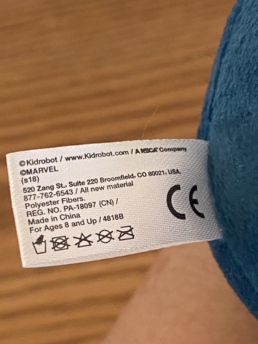 Kidrobot Marvel Phunny Captain Marvel 8 pollici peluche personaggio giocattolo NUOVO con etichette - Foto 7 di 7