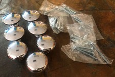 Polished Chrome Round Cabinet Knobs 2 Sizes, 4- 1 1/4 , 3- 1 Total Of 7