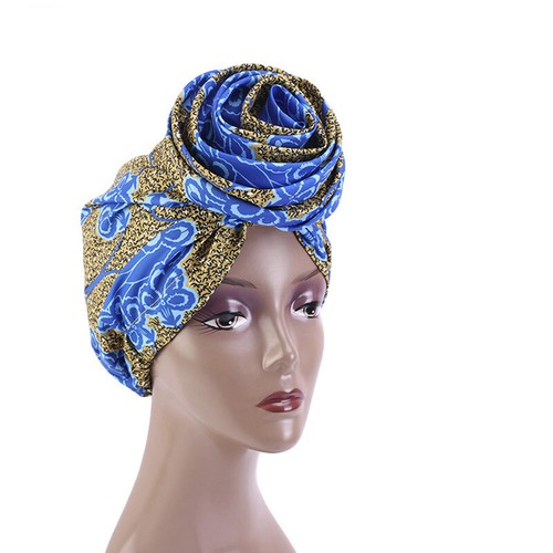 Große Blume Turban afrikanische Haube muslimische Frauen Hijab Mütze Kappe Mützen Haarausfall - Bild 5 von 28