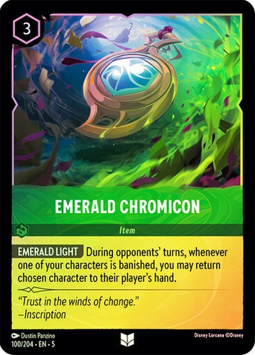 Emerald Chromicon - Uncommon - Disney Lorcana TCG Shimmering Skies #100/204 | eBay Emerald Chromicon - Uncommon - Disney Lorcana TCG Shimmering Skies #100/204 | eBay