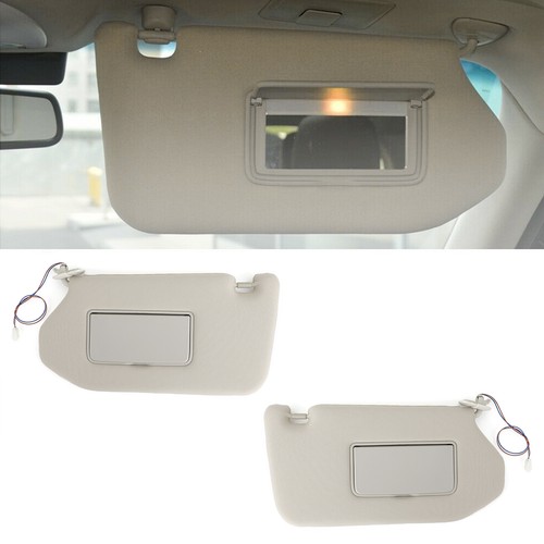 Left+Right Sun Visor Gray For 13-18 Pathfinder 14~17 Infiniti QX60 w/ Lamp AU - Picture 2 of 11