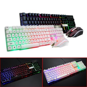 RGB-LED-Gaming-Keyboard-LED-Backlit-USB-Wired-Rainbow-Gaming-Keyboard-Mouse-NEW