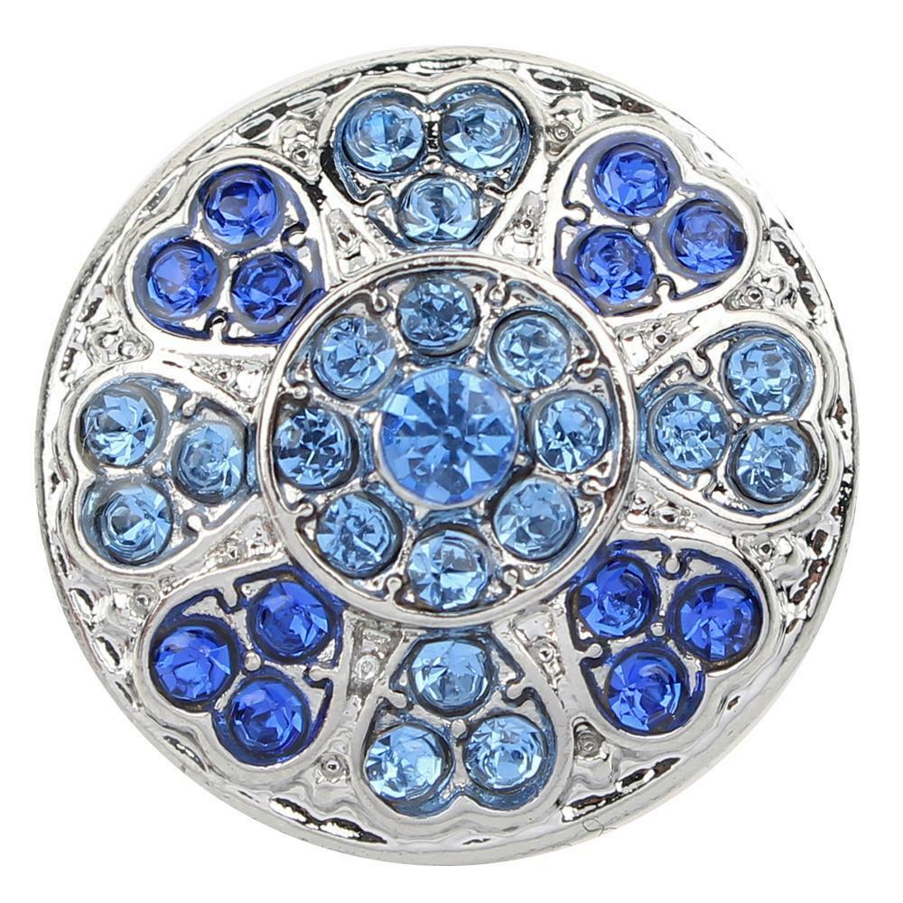 アクセサリー happy3339 Fit Ginger Snap Blue Crystal 18mm Snap GJL0036 | eBay