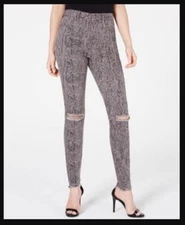Rewash Jeans Juniors (13R) 32/30) Gray Skinny Snake Stretch Distressed Women's