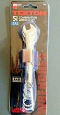 TEKTON 5 Piece Combination Wrench Set SAE