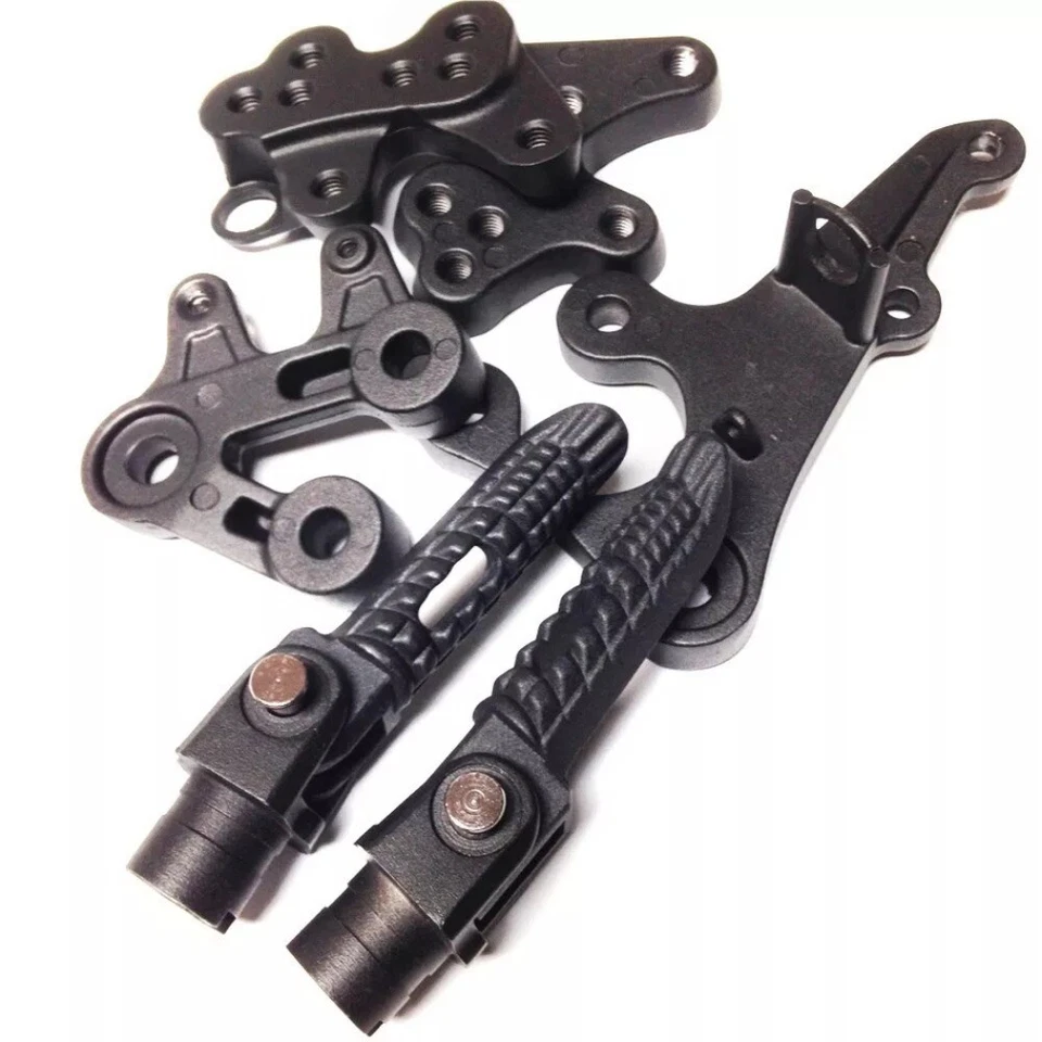 Soporte estriberas delanteras negro para Suzuki GSXR1000 2005-2008 2006 2007 Foto 3 de 4