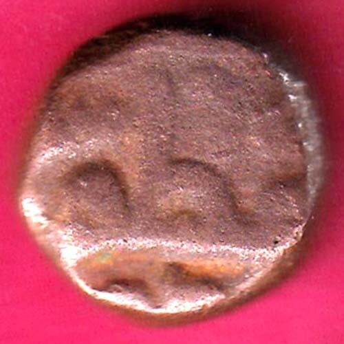 Gujarat Sultanat Muzaffar Shah III halbe Falus seltene Kupfermünze #KD133 - Bild 1 von 2
