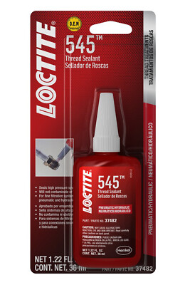 Loctite Thread Sealant 545 Pneumatic/Hydraulic 36ml Bottle