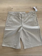 Dockers Uniform Khaki Chino Boys Shorts Approved Boy's HUSKY 33 Stretch New