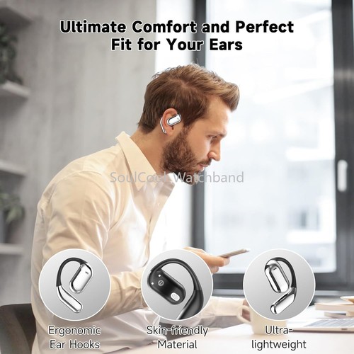 Wireless LED Touch Screen Open Ear Comfort Earbuds Bluetooth Sports Headphones - Picture 6 of 12