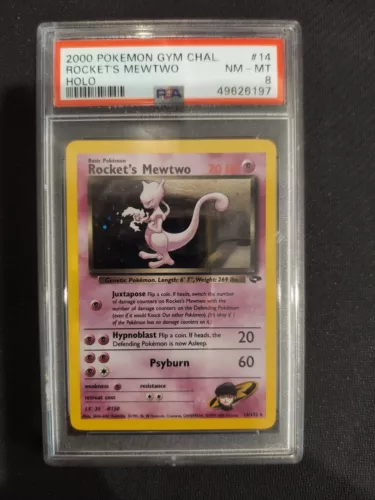 PSA 8 Gym Challenge Rocket's Mewtwo