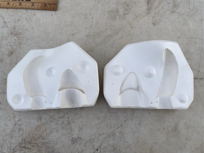 1987 Scioto Ceramic Mold S1283 Cat Parts Tail & Ear - Art Slip Cast