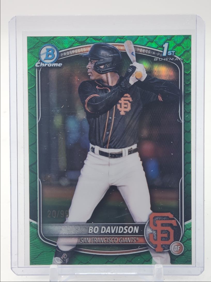 BO DAVIDSON 2025 BOWMAN CHROME 1ST GREEN REPTILIAN REFRACTOR /99 Q3718