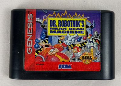 Dr. Robotnik's Mean Bean Machine (Sega Genesis, 1993) Tested Cartridge Only