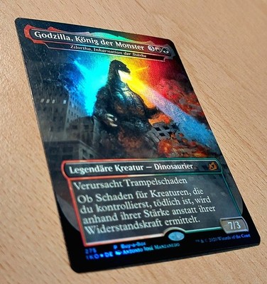 MTG Magic: FOIL Zilortha, Inkarnation der Stärke, Godzilla Full Art, Dinosaurier