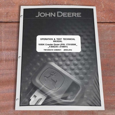 John Deere 1050K Crawler Dozer Operation & Test Service Manual - TM13096X19