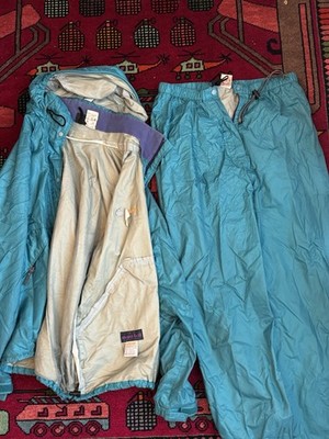 Vintage mont-bell GORE-TEX Men's Medium Blue rain Jacket & Pants Set 