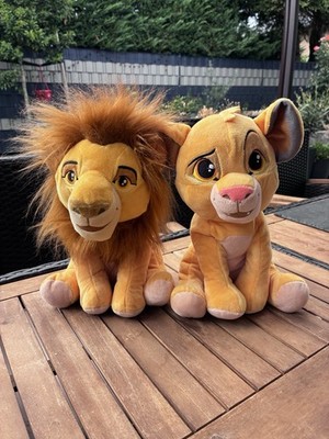 Kuscheltier König Der Löwen Simba+ Mufasa 2er Set 25cm Plüschtier Disney Stoff