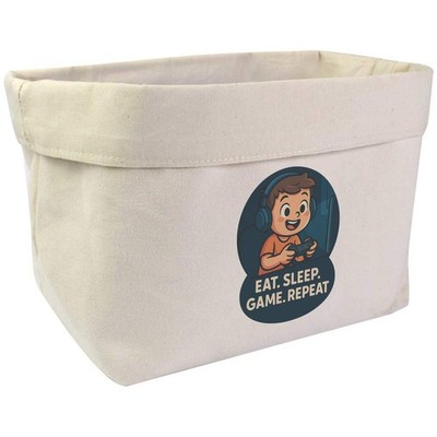 Große 'Eat. Schlaf. Spiel. Repeat.' Canvas Organizer/Aufbewahrungstasche (OR00038499)