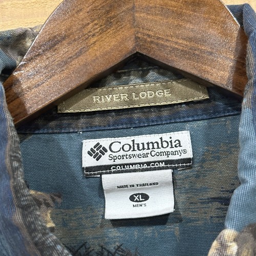 Columbia Sportswear River Lodge Camicia Uomo Taglia XL Bottoni Cane Caccia - Foto 5 di 7