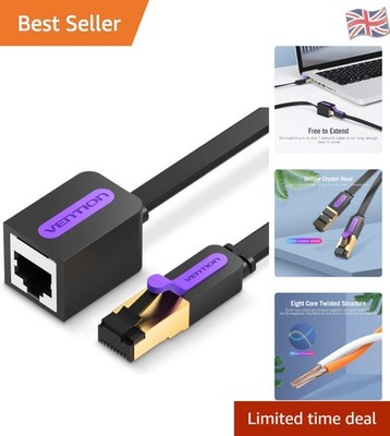 Zuverlässiges Cat7 RJ45 Ethernet Verlängerungskabel 1m, perfekt für Zuhause und Büro