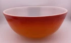 Vintage PYREX “Flameglo” Red Orange #404 4 Qt Nesting Mixing Bowl