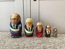 Vintage Russian Dolls Nesting/Stacking  Of Ex Russian Leaders 