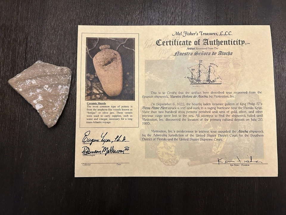 Atocha Shipwreck Pottery Mel Fisher Artifact Key West - Image 2 of 4