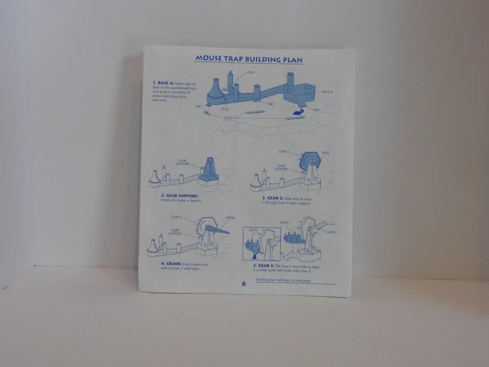 MB Mouse Trap 2005 Board Game Replacement Game Board W/ Instruction Booklet - Image 3 of 3