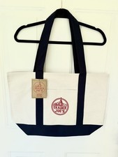 💙Trader Joe’s Canvas Tote Shopping Bag 💙 LARGE CLASSIC NAVY BLUE 💙 NEW/ TAGS